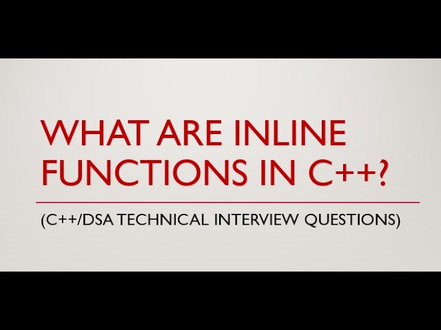 What are inline functions in C++?