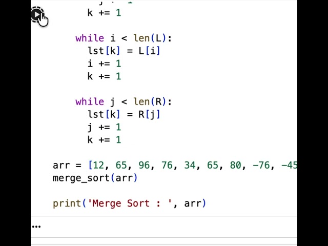 Python Program for Merge Sort