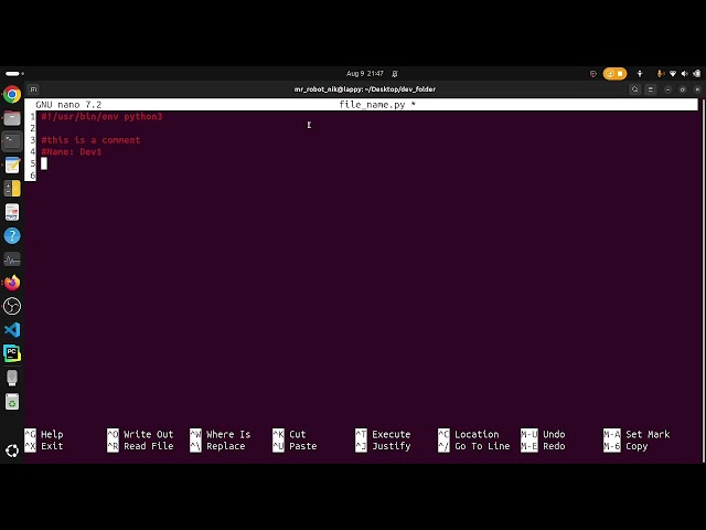 Create Execute Python in Linux (Ubuntu) Terminal