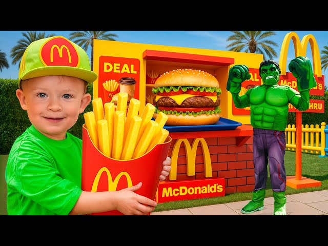 McDonald’s, Bomberos y Superhéroes 🚗🍔✨ Historias para Niños