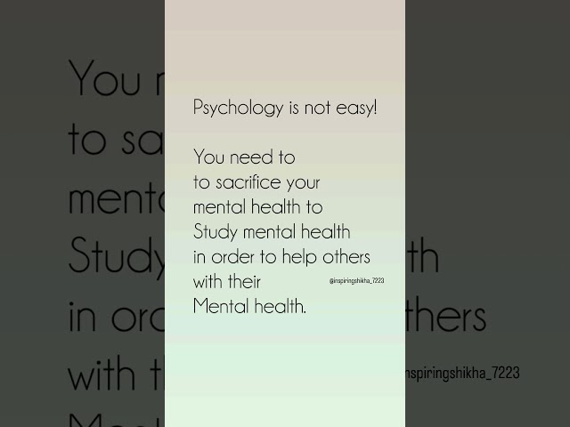 Psychology teaches us how to understand minds, but the journey of learning it isn’t always easy. 🧠📚