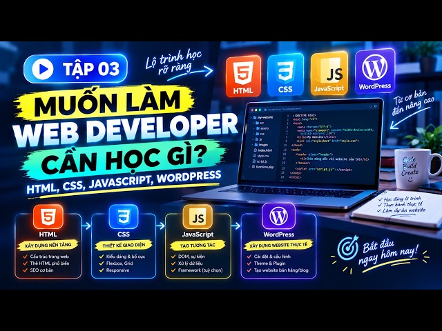 Episode 03: What Do You Need to Learn to Be a Web Developer? HTML, CSS, JavaScript, WordPress