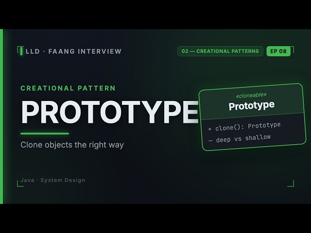 Prototype Pattern in Java | Deep Copy vs Shallow Copy | LLD Interview | Low Level Design