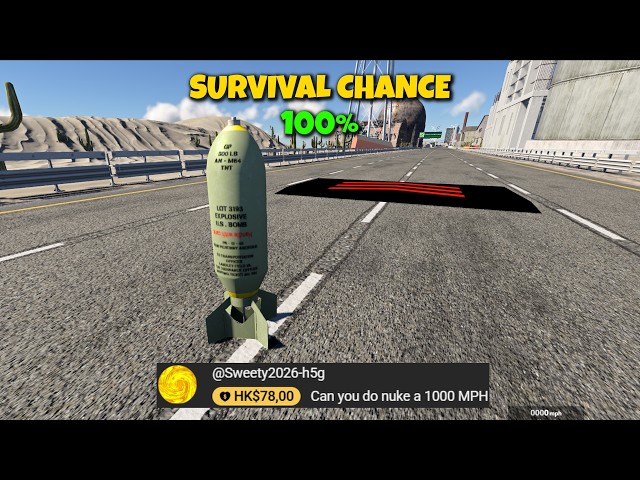 🚀 600 MPH Instant Acceleration! 😱 What is the SURVIVAL CHANCE? (BeamNG.drive)