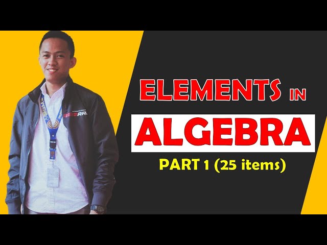 Elements in Algebra Part 1