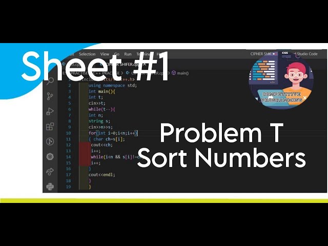 T. Sort Numbers || ICPC Assiut || Programming With Sakib ||
