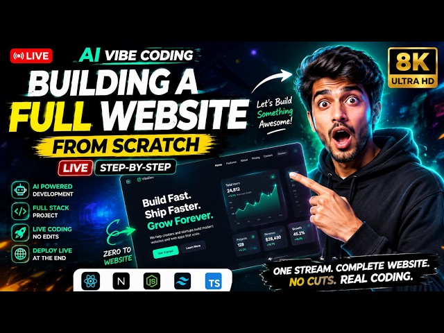 Building a Full Website with AI Vibe Coding (Live)