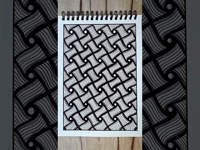 Zentangle tutorial for beginners, Easy doodle, Easy pattern, New design, Step by step zentangle art.