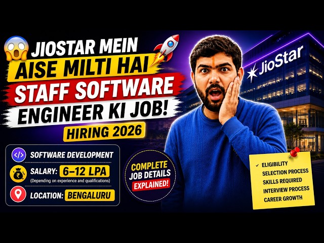 😱 JioStar Mein Aise Milti Hai Staff Software Engineer Ki Job!  Hiring 2026 #career #jobs #hiring
