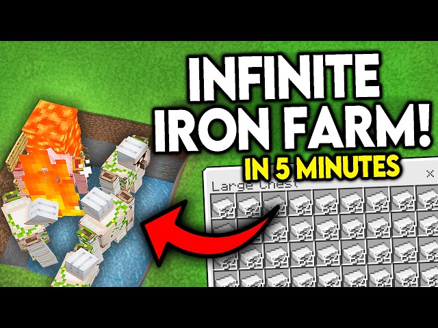 BEST INFINITE IRON Farm Minecraft Bedrock 1.21/26.1+!