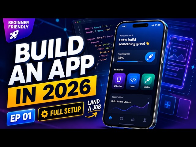 How to Build a Mobile App in 2026 | Full Beginner Setup & Project Scaffold