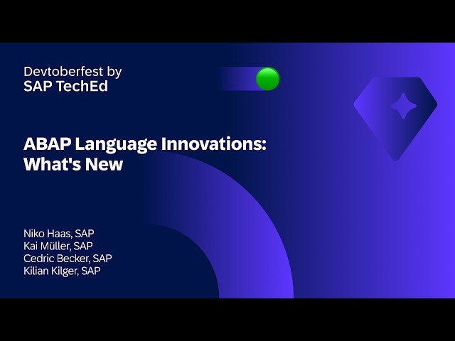 ABAP Language Innovations: What's New