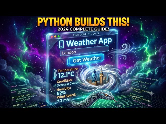 Build a Weather App in Python (Step-by-Step Tutorial for Beginners) 🌦️💻