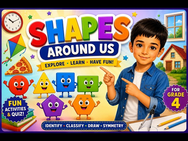 Shapes Around Us for Grade 4 | Open Shapes, Polygons, Circles #MathForKids #Homeschooling  #MathTips