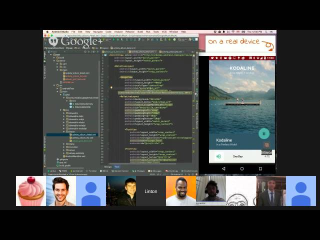 Live-Coding Android UI: Layouts and Animations w/Linton Ye of Mirror for Android Studio