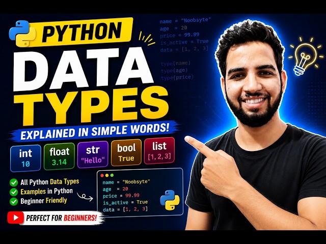 Python Data Types Explained in Simple Words 🐍 | Python Tutorial for Beginners