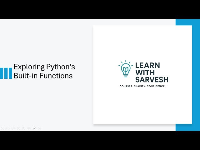 Exploring Python's Built in Functions
