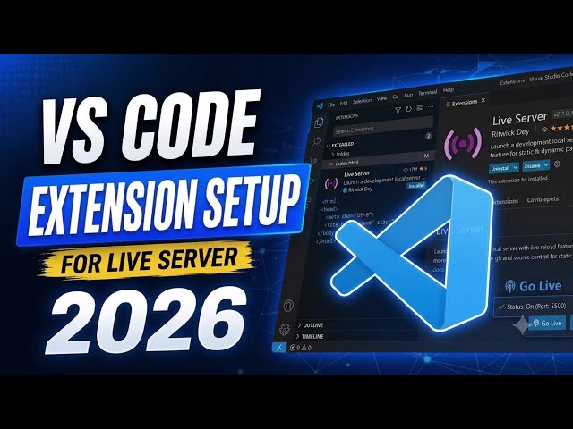 VS CODE LİVE SERVER EXTENSİON İNSTALLATİON (2026)#liveserver #visualstudiocode