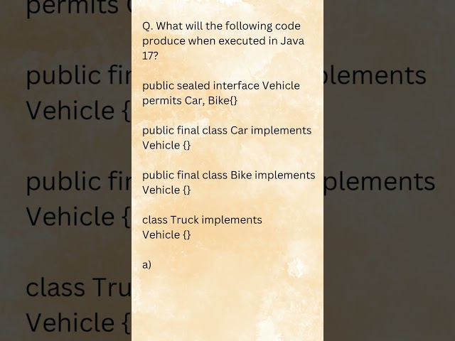 Day 2 Java MCQ series jdk 17 feature #java