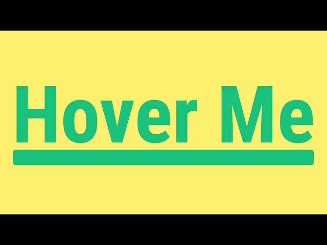 How to Create Awesome Underline Hover Effect with HTML and CSS
