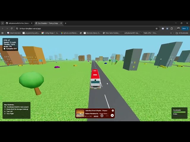 I Built a Bus Simulator Game in Threejs | 3D Web Game with JavaScript #threejs