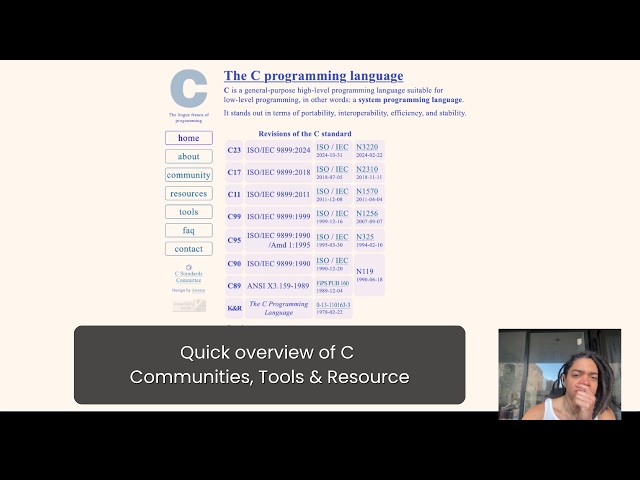 C Programming & Memory Management : Quick overview of C Communities, Tools & Resource