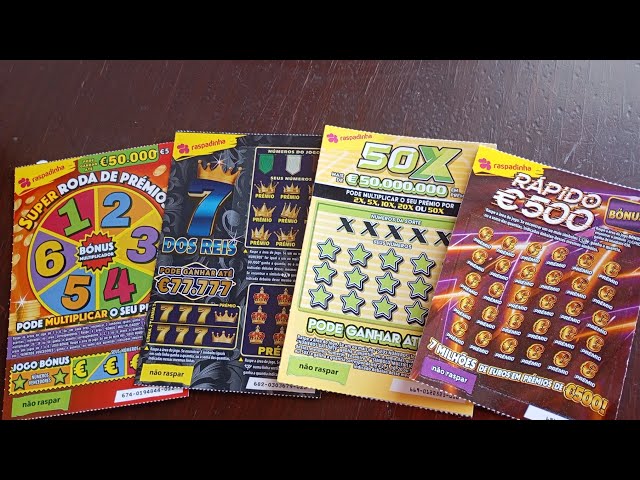 Four different lottery tickets. I found 2 wins. Portugal lottery 
