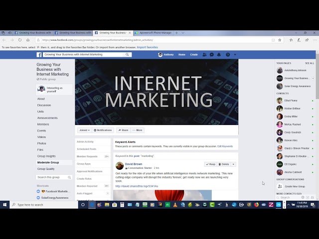 How to use Facebook Group Keyword Alerts