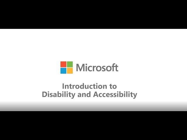 Introduction to Disability and Accessibility (audio described version)