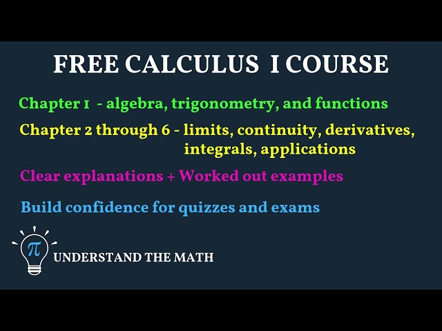 Calculus 1 Full Course | Free Step-by-Step Lessons & Guided Notes