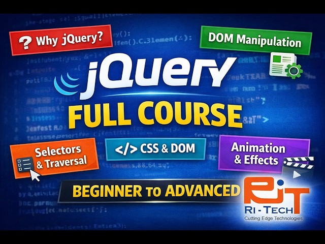 jQuery Full Course in One Video 🔥 Selectors, DOM Traversal, CSS & Effects Explained