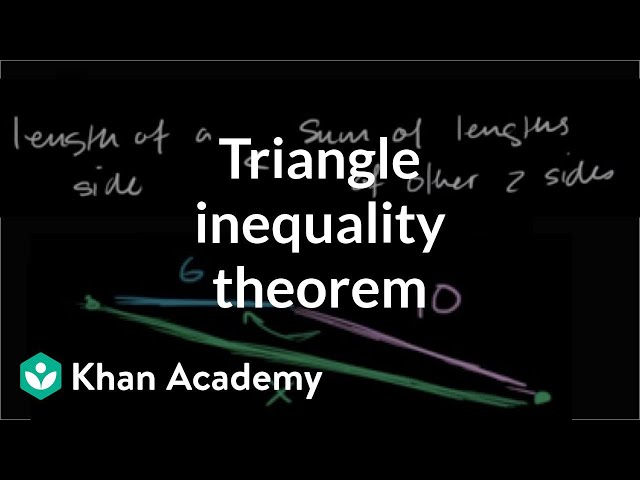 Triangle inequality theorem | Perimeter, area, and volume | Geometry | Khan Academy