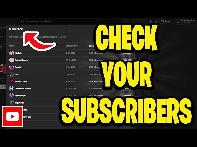 How To Check Your Subscribers On Youtube