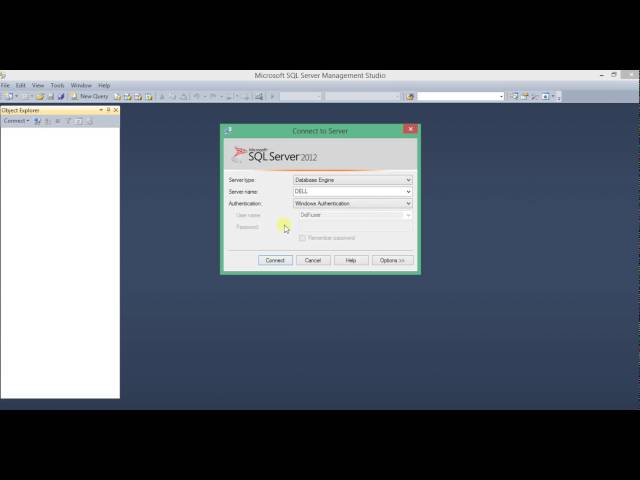 Creating Database in SQL Server Management Studio