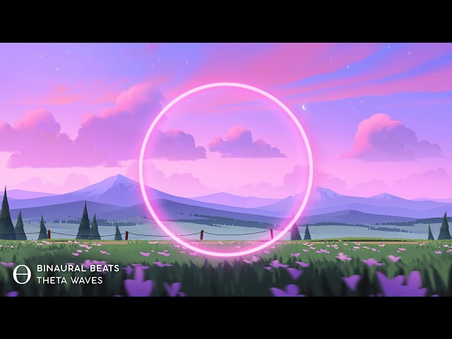 Calming Flow [ 7Hz THETA ] Binaural Beats Music for Relaxation, Study, and Focus