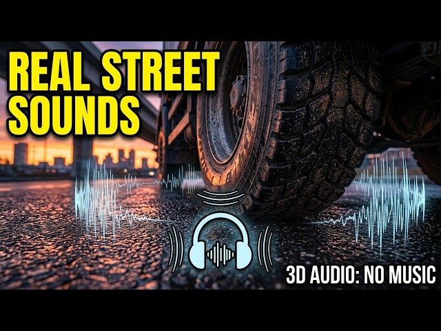 City Traffic Under a Bridge at Dusk · Binaural Spatial Audio 🎧 (No Music)