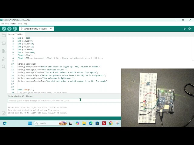 Arduino R4 Lesson 17