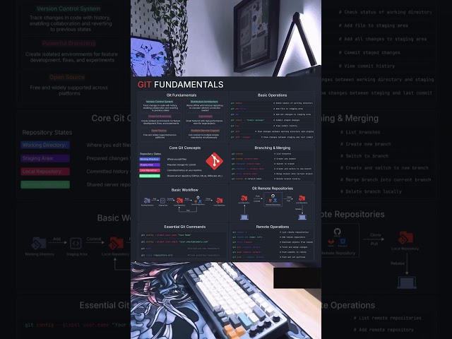 Git Fundamentals Guide in 10 Seconds 🔥 | Git Commands for Beginners, Developers & 100DaysOfCode