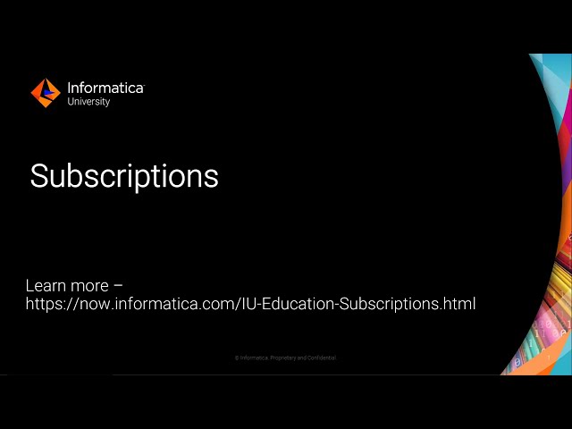 Tune in to a Deep Dive about our Informatica University Training Subscriptions!