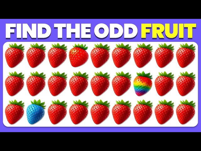Find the ODD One Out - Fruit Edition 🍎🍍🍓 Easy, Medium, Hard - 60 Ultimate Levels