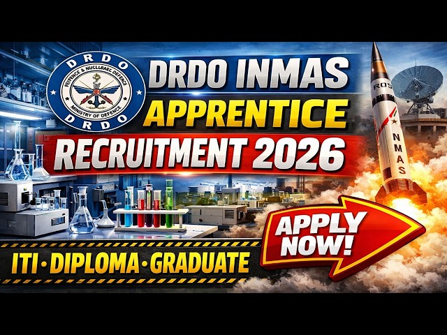 DRSO-INMAS ITI, DIPLOMA, GRADUATE APPRENTICE RECRUITMENT 2026.