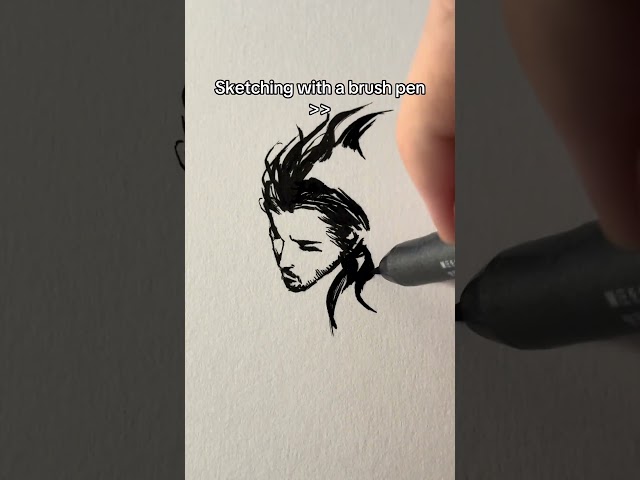 Sketching with a brush pen || Jmarron