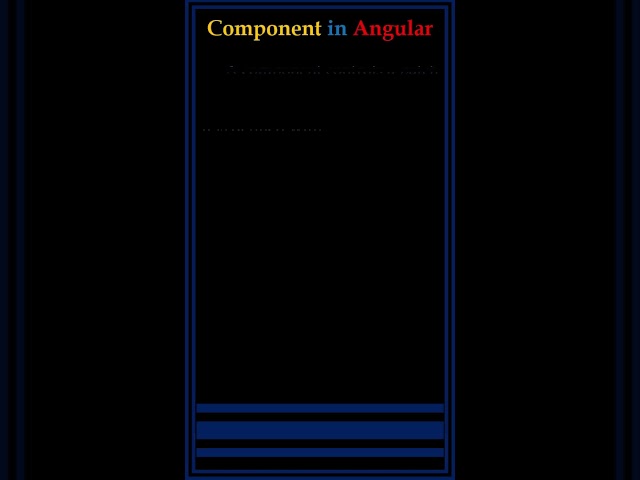 What are Components in Angular? | Angular Basics