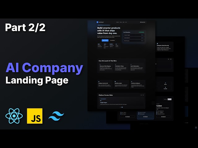 Design an AI Landing Page from Scratch using React & Tailwind CSS (Part 2)
