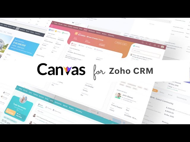 The industry's 1st no-code design studio - Canvas for Zoho CRM
