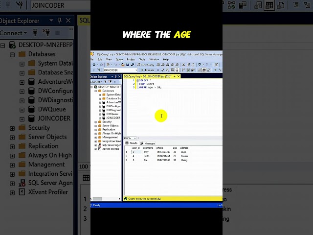 WHERE Clause in SQL Server