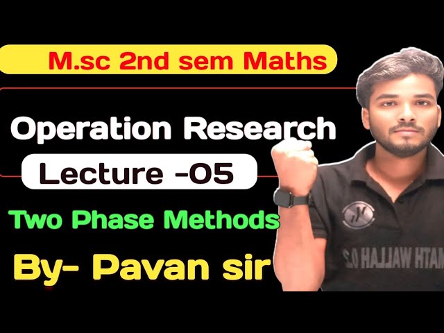 Operation Research//Two phase Methods  / Linear programming Problem  & Important questions