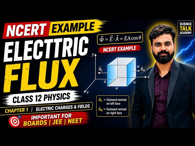 Electric Flux Numerical | NCERT Example | Class 12 Physics Chapter 1