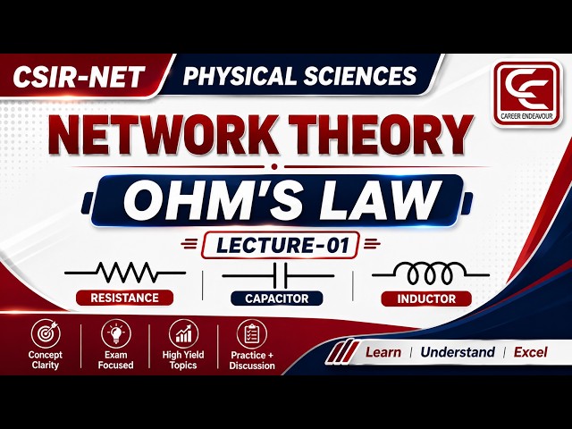 CSIR NET Physical Sciences | Network Theory (Ohm;s Law).