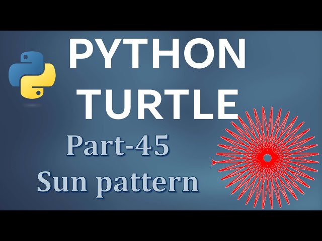 Create Sun Pattern with Python Turtle